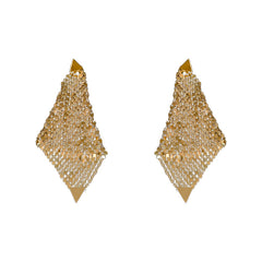 Silver Needle Triangle Sequins Irregular Earrings