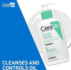 CeraVe Foaming Cleanser | Face and Body Wash for Normal to Oily Skin with Hyaluronic Acid