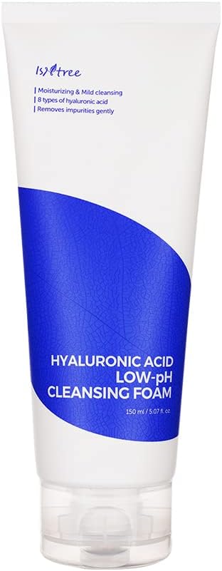 IsNtree Hyaluronic Acid Low-Ph Cleansing Foam 150ml 5.07 fl.oz | Moisturizing & Mild cleansing | 8 types of hyaluronic acid | Helps to remove impurities gently